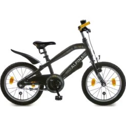 18" Alpina Trial Drengecykel 25 Cm Alu Ramme Space Mat Sort