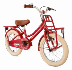 16 Tommer Pigecykel Cooper Super Super Rød