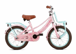 16 Tommer Pigecykel Lola Super Super Roze Turkis