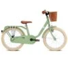 Puky Pigecykel 18 Tommer Retro Pistacie Grøn Med Kurv -Cykler Butik Puki 18 groen 1.w1200