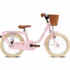 Puky Pigecykel 16 Tommer Retro Roze Med Kurv
