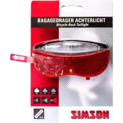 Simson Baglygte LED Batteri 80mm