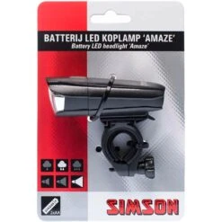 Simson Forlygte Amaze Batteriery 25 Lux Sterior Bend