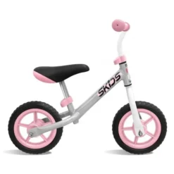 Balancecykel 10 " Junior Cykel Grå/lyserød