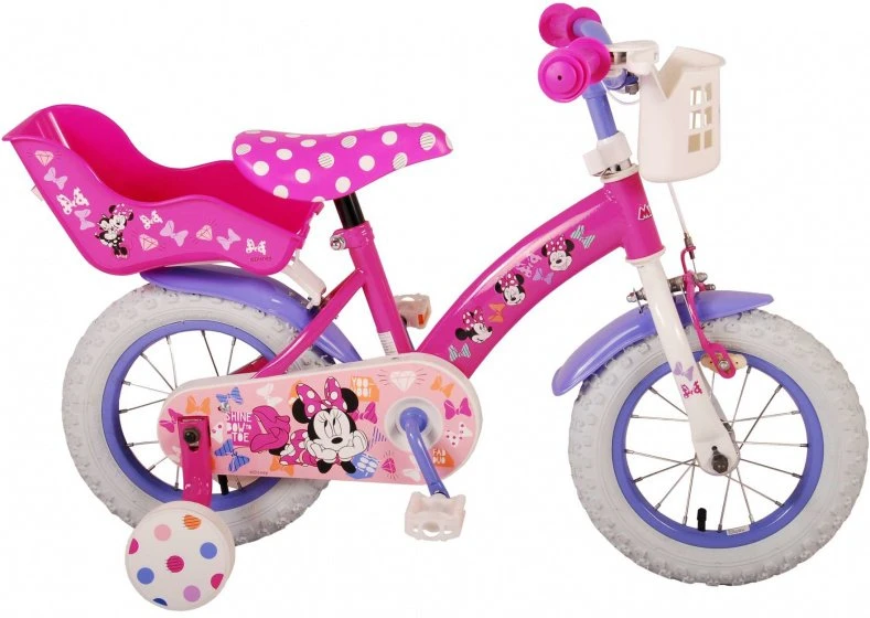Volare Minnie Sødeste Nogensinde! 12 Tommer 23 Cm Pigecykel Lyserød/lilla